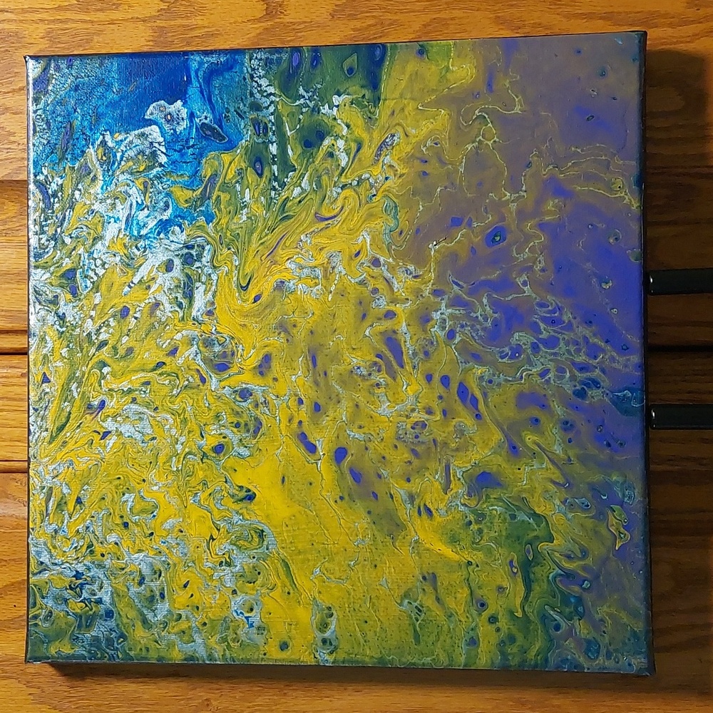 12x12 acrylic pour canvas